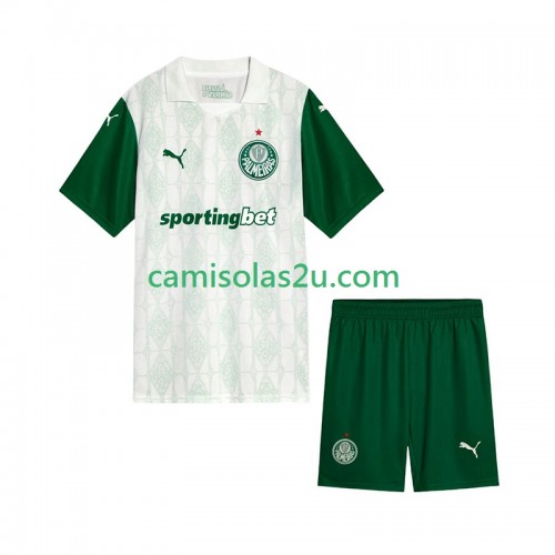 Camisolas de futebol Palmeiras Criança Equipamento Alternativa 2025/26 Manga Curta Camisolas de futebol Palmeiras Criança Equipamento Alternativa 2025/26 Manga Curta